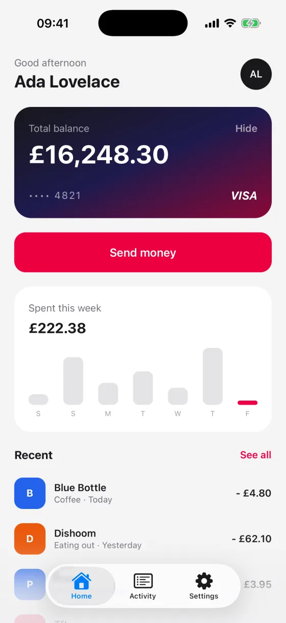 Wallet, Home, iOS, light